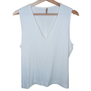 Aritzia Rayon V-Neck Sleeveless Women's Top Large XL